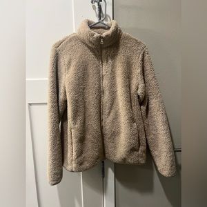 UNIQLO Tan Sherpa Zip Up Jacket- Size L